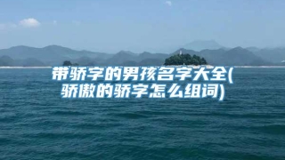 带骄字的男孩名字大全(骄傲的骄字怎么组词)