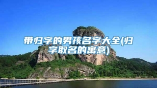带归字的男孩名字大全(归字取名的寓意)