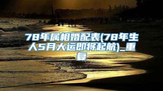 78年属相婚配表(78年生人5月大运即将起航)_重复