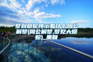 梦到蟒蛇预示着什么周公解梦(周公解梦,梦见大蟒蛇)_重复