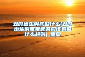 丑时出生男孩缺什么(丑时出生的宝宝起名应该遵循什么规则)_重复