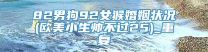 82男狗92女猴婚姻状况(欧美小生帅不过25)_重复
