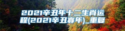 2021辛丑年十二生肖运程(2021辛丑寡年)_重复