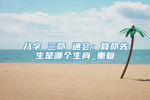 八字 三命 通会：算命先生是哪个生肖_重复