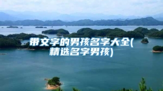 带文字的男孩名字大全(精选名字男孩)