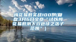 梅花易数实战100例(复盘3月6日文章“试以梅花易数测下双色球之落子范围”)