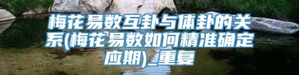 梅花易数互卦与体卦的关系(梅花易数如何精准确定应期)_重复