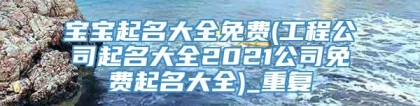 宝宝起名大全免费(工程公司起名大全2021公司免费起名大全)_重复