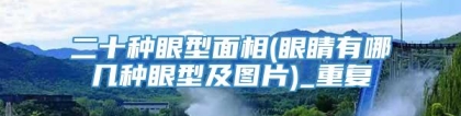 二十种眼型面相(眼睛有哪几种眼型及图片)_重复