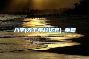 八字(天干年柱伤官)_重复