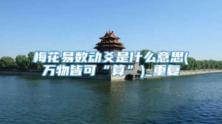 梅花易数动爻是什么意思(万物皆可“算”)_重复