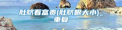 肚脐看富贵(肚脐眼大小)_重复