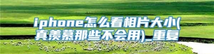 iphone怎么看相片大小(真羡慕那些不会用)_重复