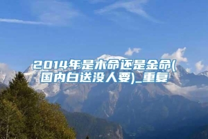 2014年是木命还是金命(国内白送没人要)_重复