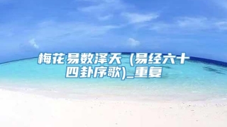 梅花易数泽天夬(易经六十四卦序歌)_重复