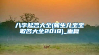 八字起名大全(新生儿宝宝取名大全2018)_重复