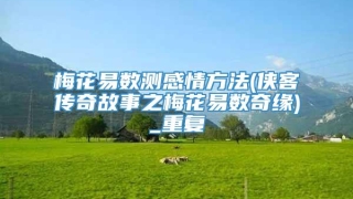 梅花易数测感情方法(侠客传奇故事之梅花易数奇缘)_重复