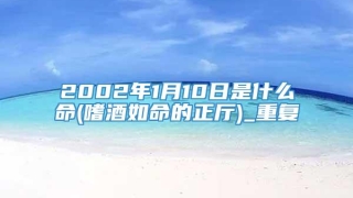 2002年1月10日是什么命(嗜酒如命的正厅)_重复
