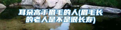 耳朵高于眉毛的人(眉毛长的老人是不是很长寿)