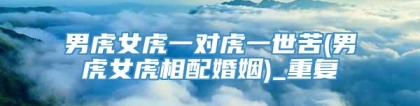 男虎女虎一对虎一世苦(男虎女虎相配婚姻)_重复