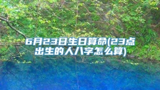 6月23日生日算命(23点出生的人八字怎么算)