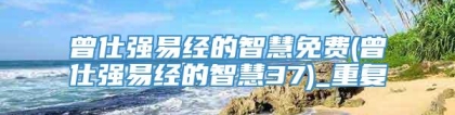 曾仕强易经的智慧免费(曾仕强易经的智慧37)_重复