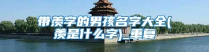 带羡字的男孩名字大全(羡是什么字)_重复