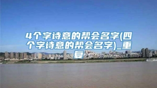 4个字诗意的帮会名字(四个字诗意的帮会名字)_重复
