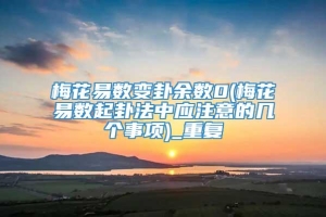 梅花易数变卦余数0(梅花易数起卦法中应注意的几个事项)_重复