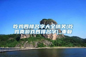 吃鸡四排名字大全搞笑(吃鸡类游戏四排名字)_重复