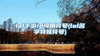 lol手游id可用符号(lol名字特殊符号)
