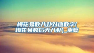 梅花易数八卦对应数字(梅花易数后天八卦)_重复