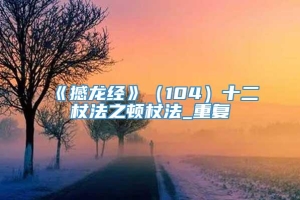 《撼龙经》（104）十二杖法之顿杖法_重复