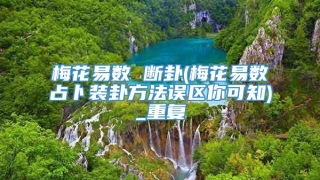 梅花易数 断卦(梅花易数占卜装卦方法误区你可知)_重复