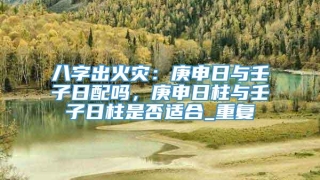 八字出火灾:庚申日与壬子日配吗,庚申日柱与壬子日柱是否适合_重复