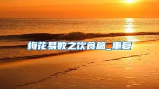 梅花易数之饮食篇_重复