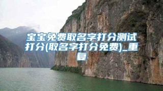 宝宝免费取名字打分测试打分(取名字打分免费)_重复