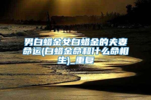 男白蜡金女白蜡金的夫妻命运(白蜡金命和什么命相生)_重复