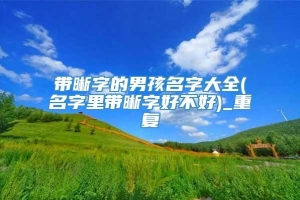 带晰字的男孩名字大全(名字里带晰字好不好)_重复