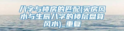 八字与楼房的匹配(买房风水与生辰八字的楼层盘算风水)_重复