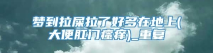 梦到拉屎拉了好多在地上(大便肛门瘙痒)_重复