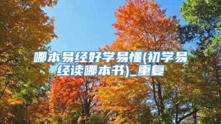 哪本易经好学易懂(初学易经读哪本书)_重复