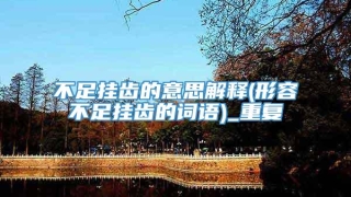 不足挂齿的意思解释(形容不足挂齿的词语)_重复