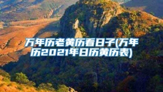 万年历老黄历看日子(万年历2021年日历黄历表)