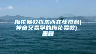 梅花易数找东西在线排盘(神奇又易学的梅花易数)_重复