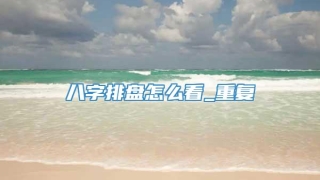 八字排盘怎么看_重复