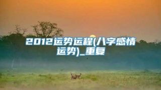 2012运势运程(八字感情运势)_重复