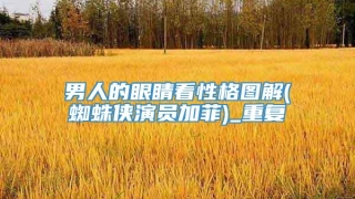 男人的眼睛看性格图解(蜘蛛侠演员加菲)_重复