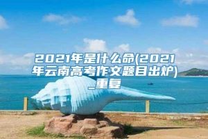 2021年是什么命(2021年云南高考作文题目出炉)_重复