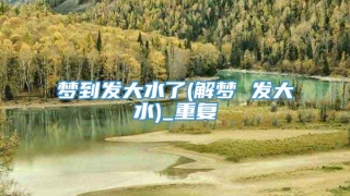 梦到发大水了(解梦 发大水)_重复